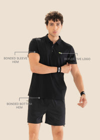 Men Structured Polo - Black - 3