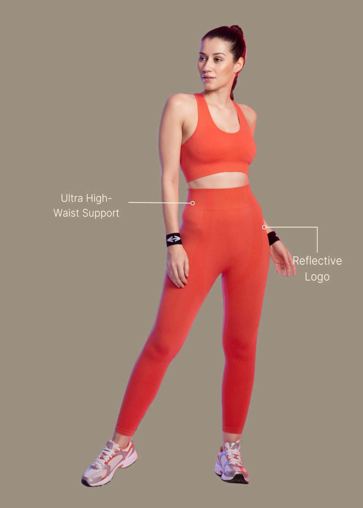 Strch Hyflo Seamless leggings - Coral - 3