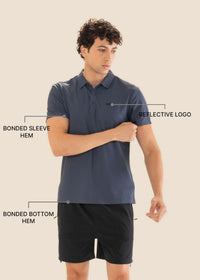 Men Structured Polo Dark Blue - 3