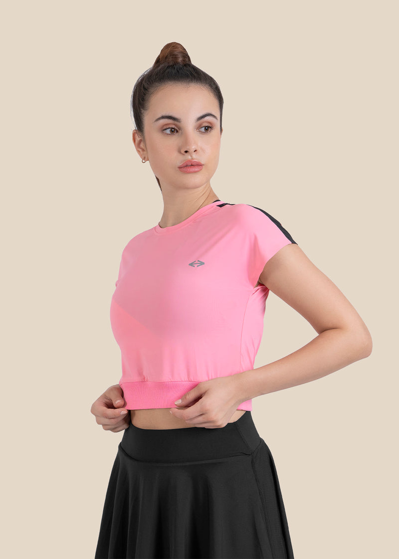 Gym core Cropped Tee - Pink