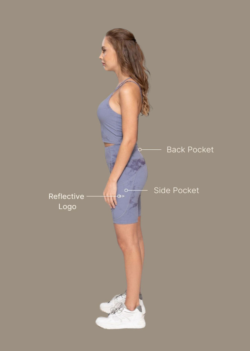 Women Tie Dye Tights - Ice Blue