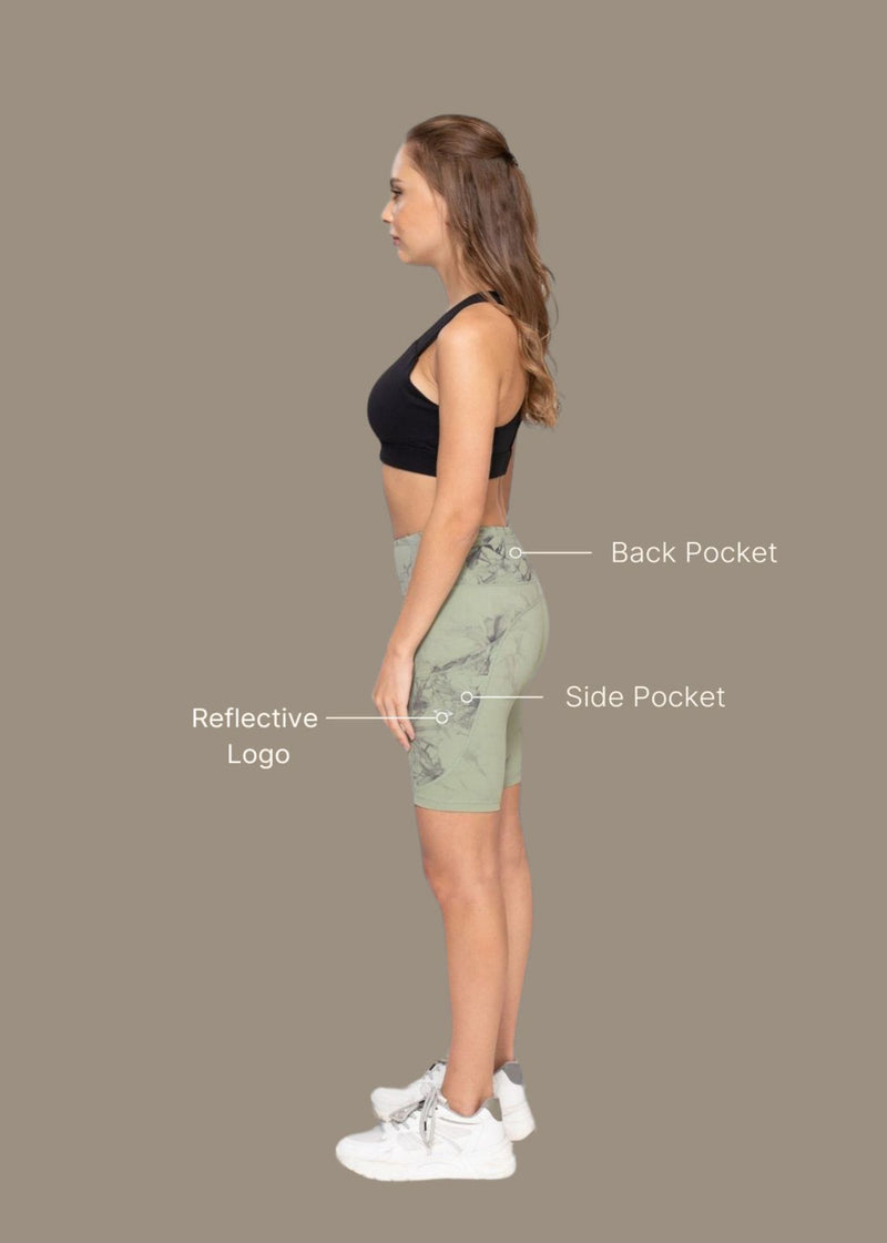 Women Tie Dye Tights - Green