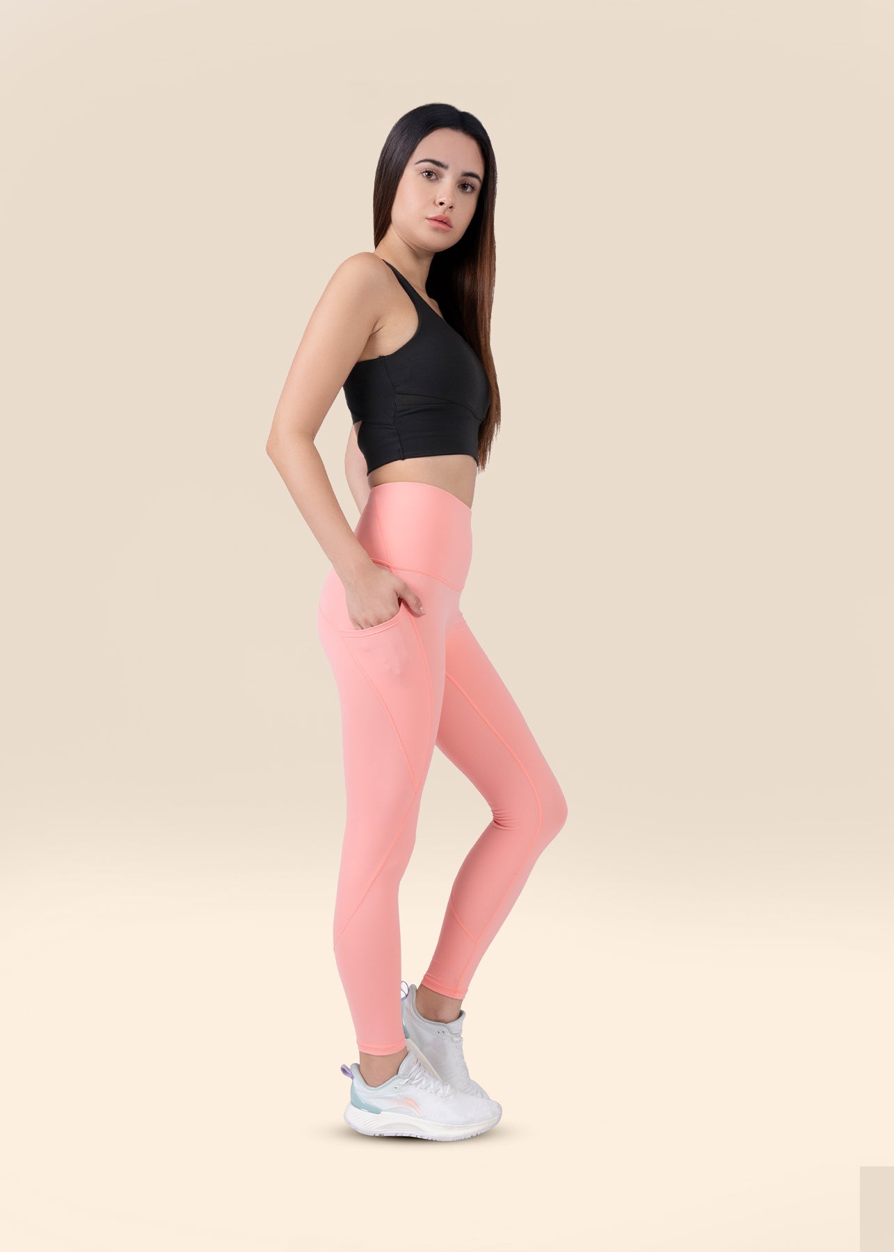 StrchFlex Training Leggings - Peach