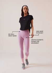 Women Gym-to-Yoga High Waist Leggings - Lavender - 3