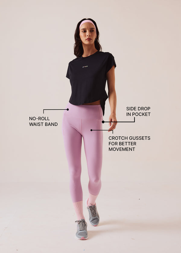 Women Gym-to-Yoga High Waist Leggings - Lavender - 3