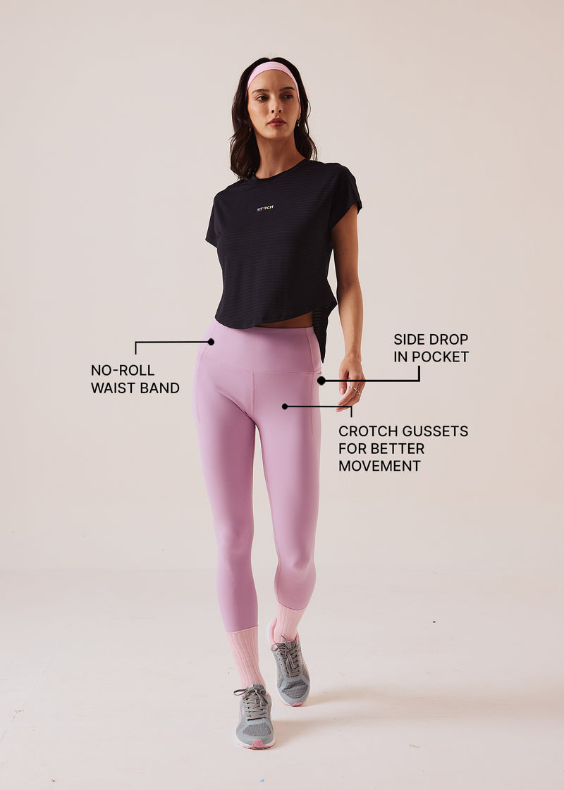 Women Gym-to-Yoga High Waist Leggings - Lavender