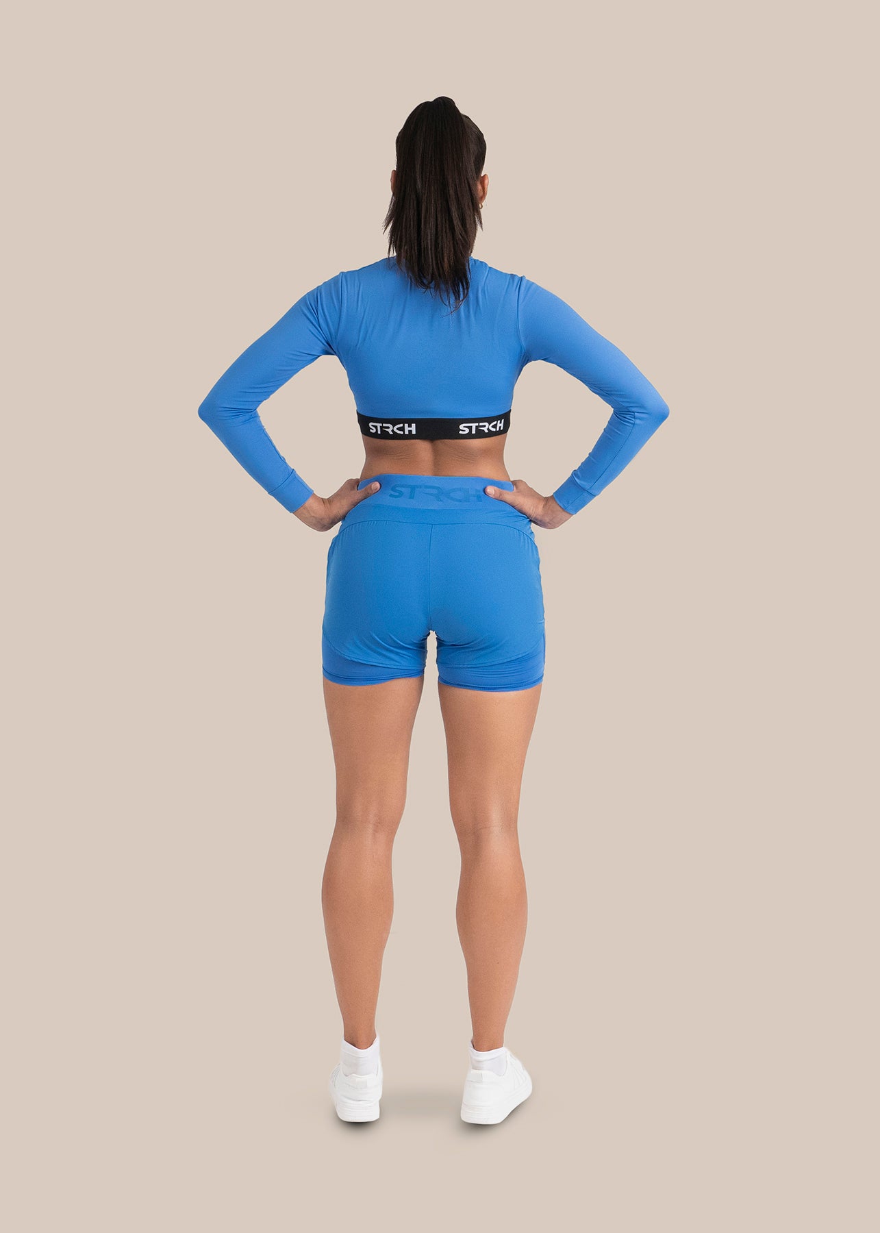 StrchFlex Compression Shorts - Azure Blue