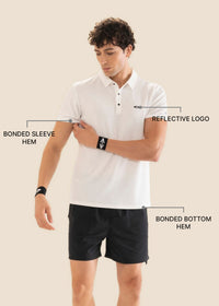 Men Structured Polo White - 3