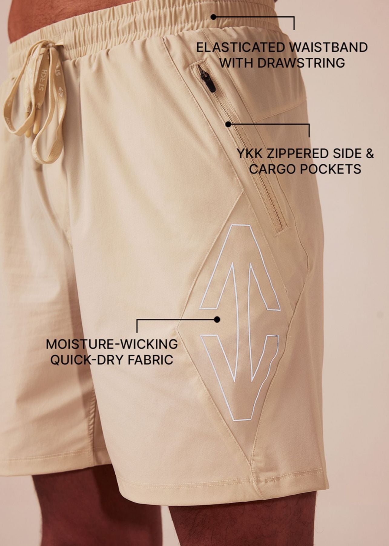 High performance Gym Shorts - Fawn