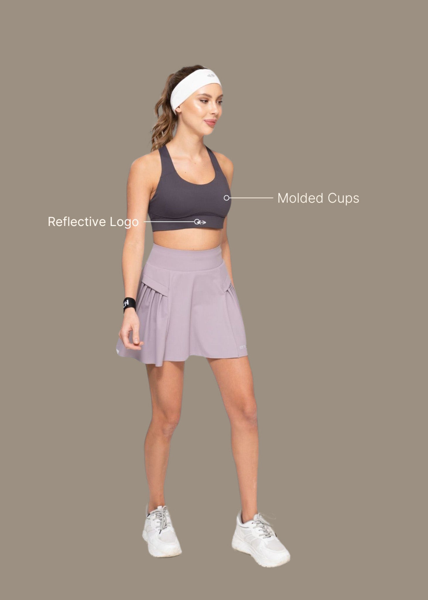 StrchFlex High Impact Sports Bra - Grey