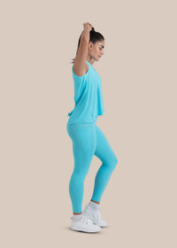 Strch Flex Tie-Back Tank - Blue - 5