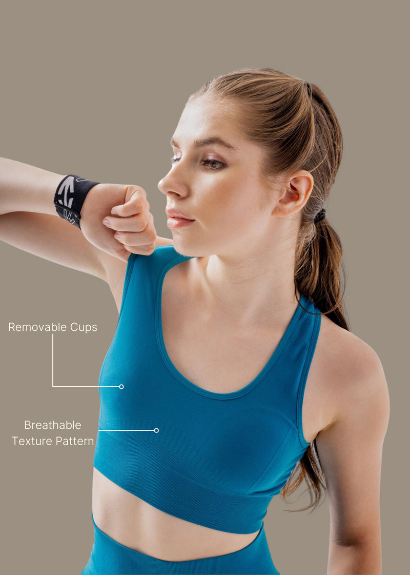 Sytrch Hyflo seamless  sports bra - Teal