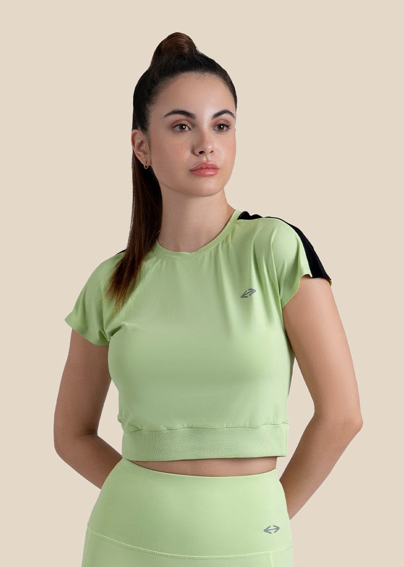 Gym core Cropped Tee - Mint Green