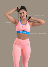 StrchFlex Light Performance Soprts bra - Pink - 3