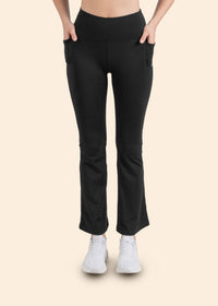 StrchFlex High rise Flare Leggings - Black - 1