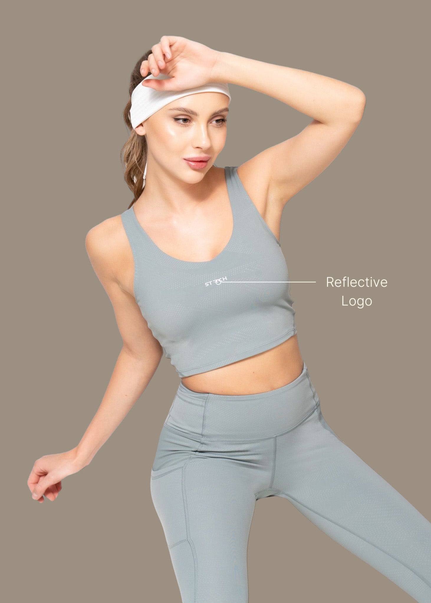 Medium Impact high coverage bra tank - Green