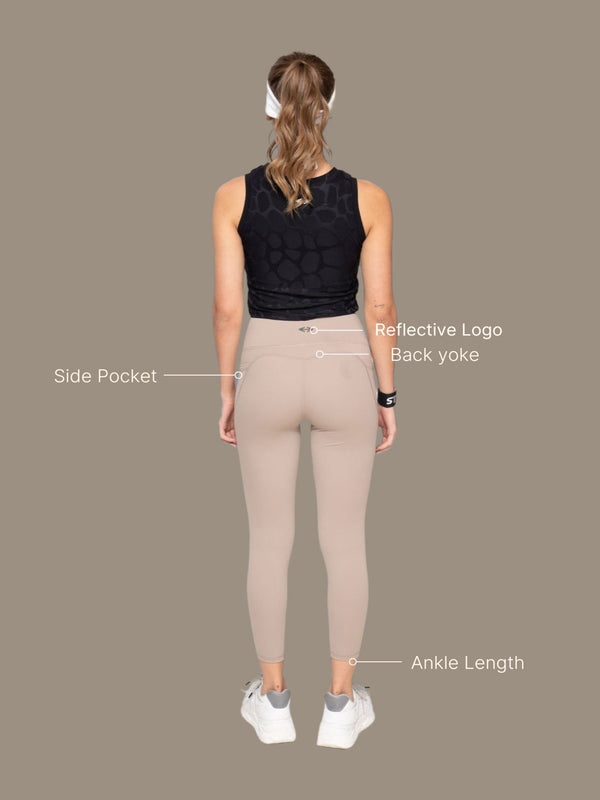 StrchFlex Ankle length leggings - Beige - 3