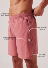 Men Quick Dry Training Shorts - Dusty Rose - 3