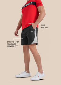 Mens Performance Zip Shorts - Black - 3