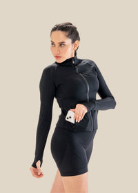 Women Gym Jacket - Black - 2