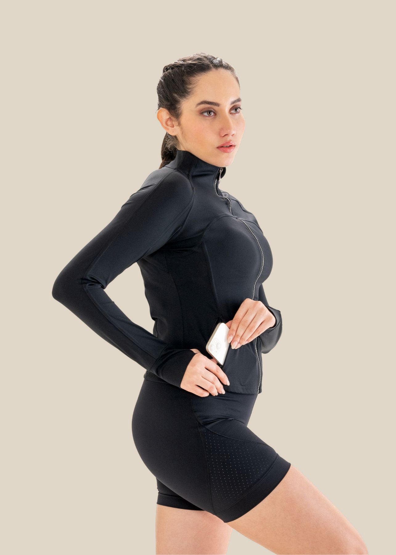 Curve define Jacket - Black