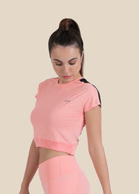Gym core Cropped Tee - Peach - 1
