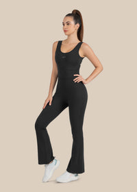 Women Cross Back Jumpsuit - Black - 4