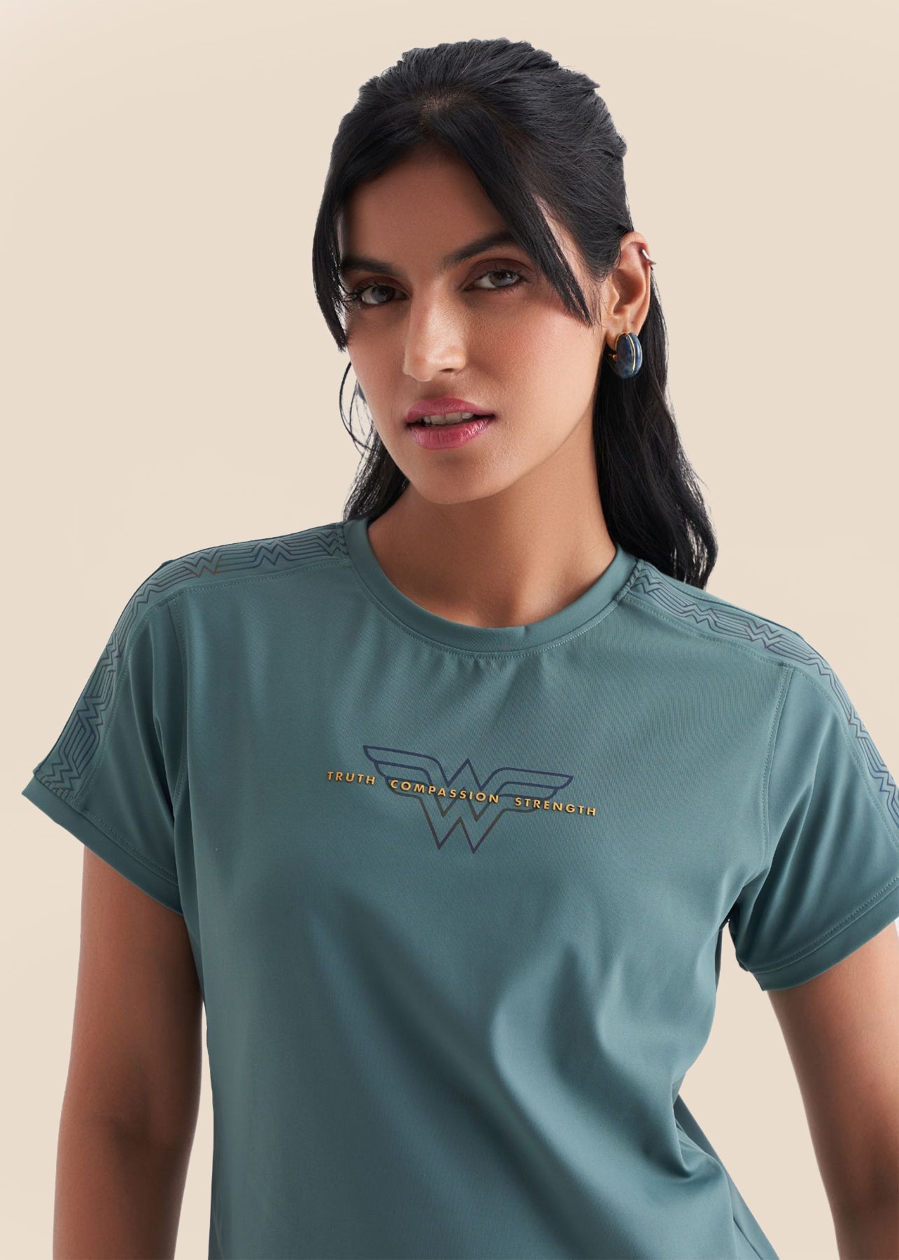 Wonder Women Workout Tee - Pine
