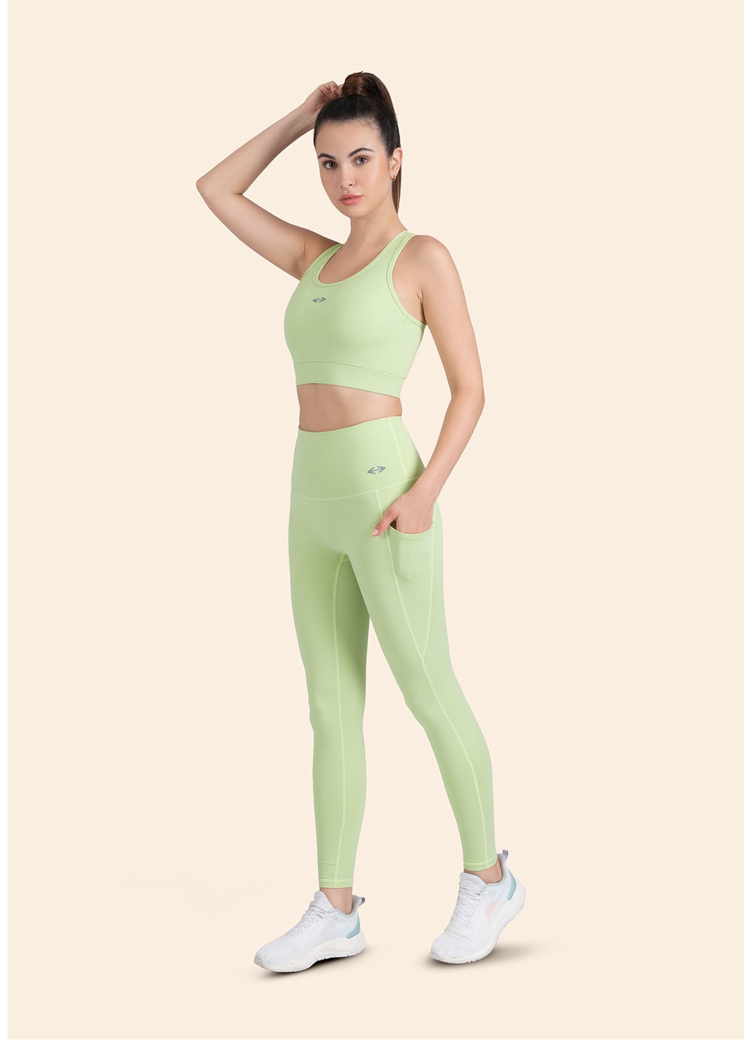 Women Stylish Open Back Bra - Mint Green - 5