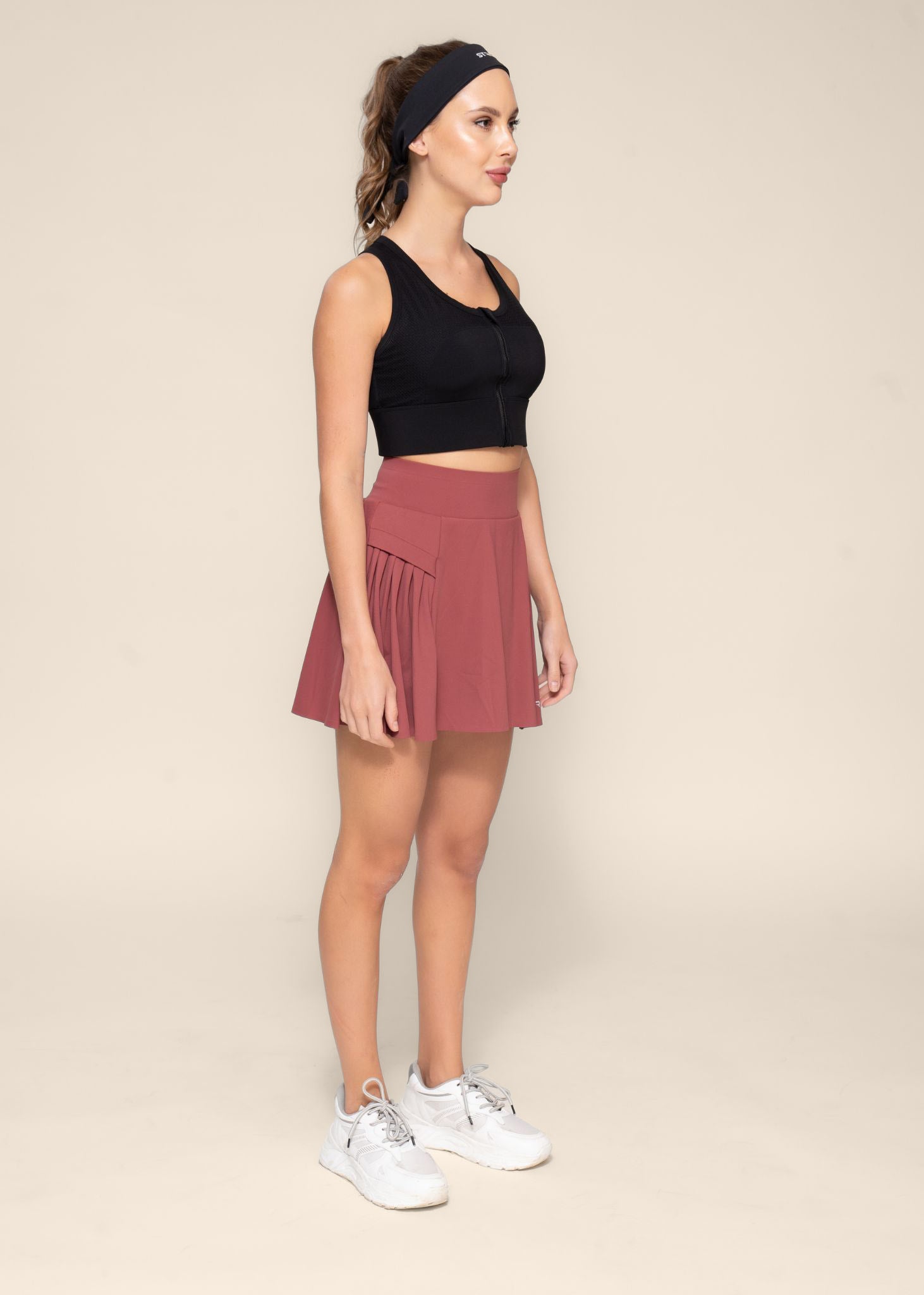 High Impact Zip closure Sports Bar - Black