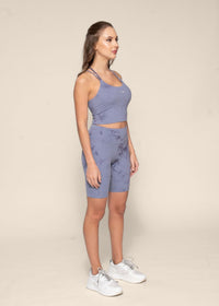 Women's 7 Pocket Tie Dye Tights - Ice Blue - 5