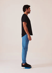 Men Cargo Gym Joggers - Ice Blue - 4