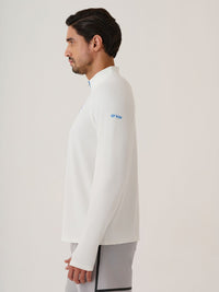 Men Long Sleeve Strch Flex Tee 
- White