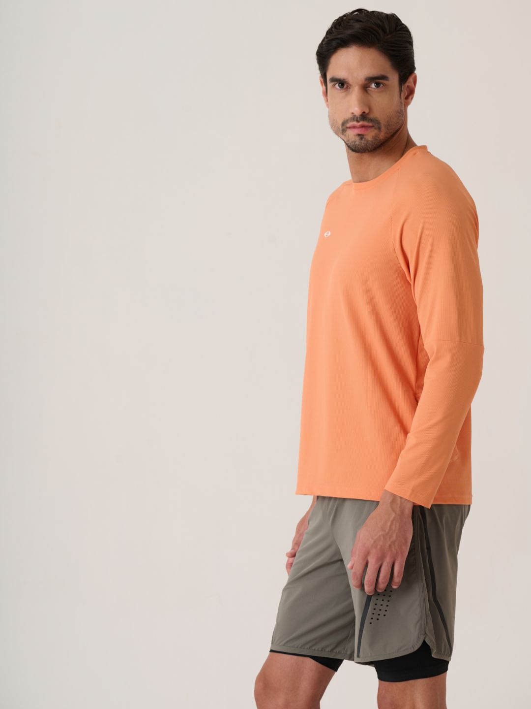 Men Full Sleeve Performance Tee - MutedOrange