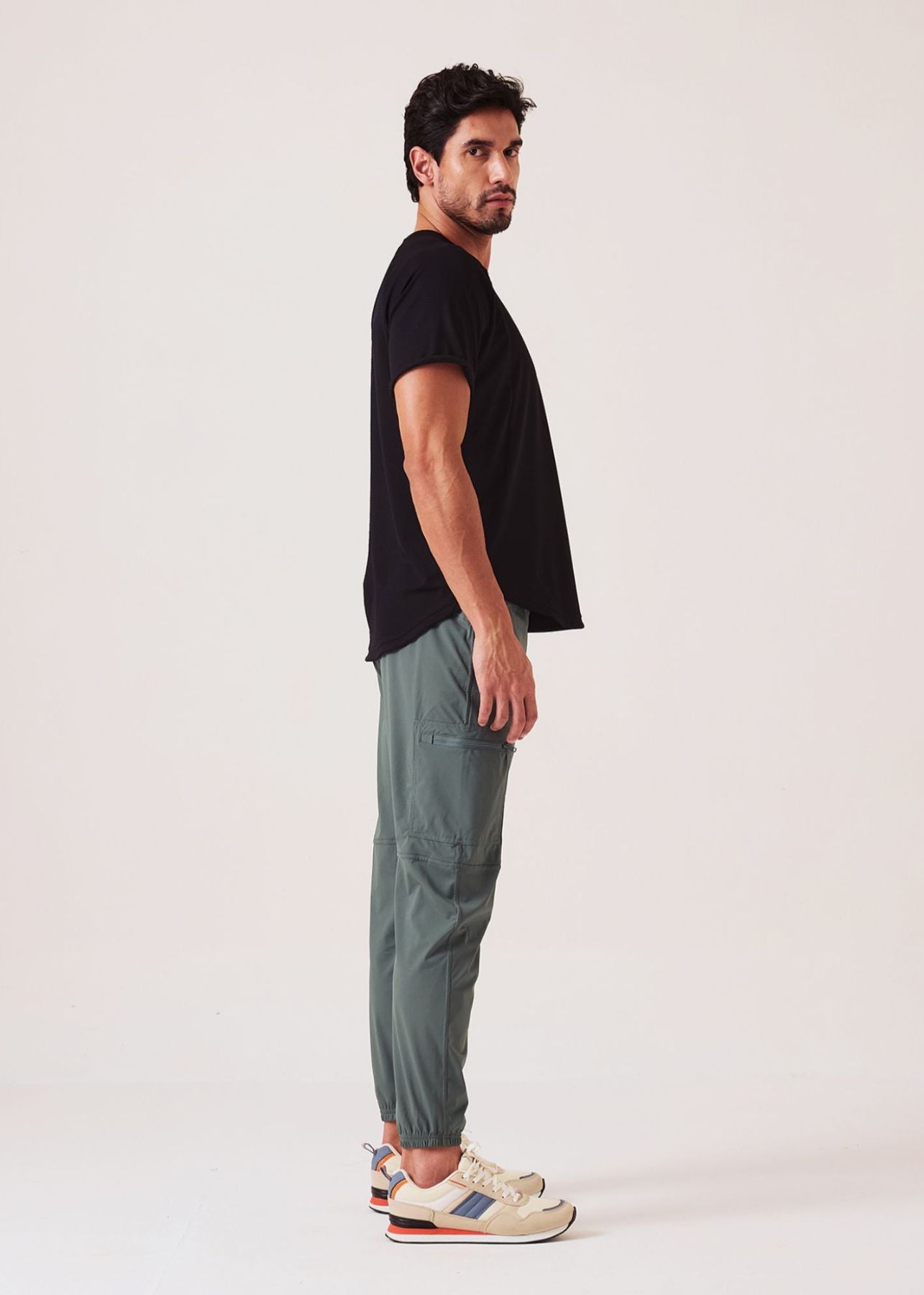 Men Cargo Gym Joggers - Green - 4