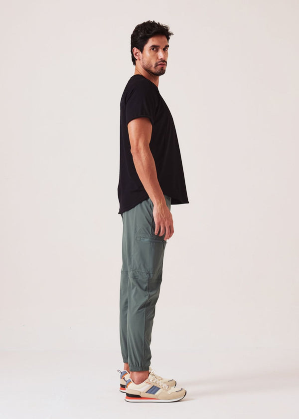Men Cargo Gym Joggers - Green - 4