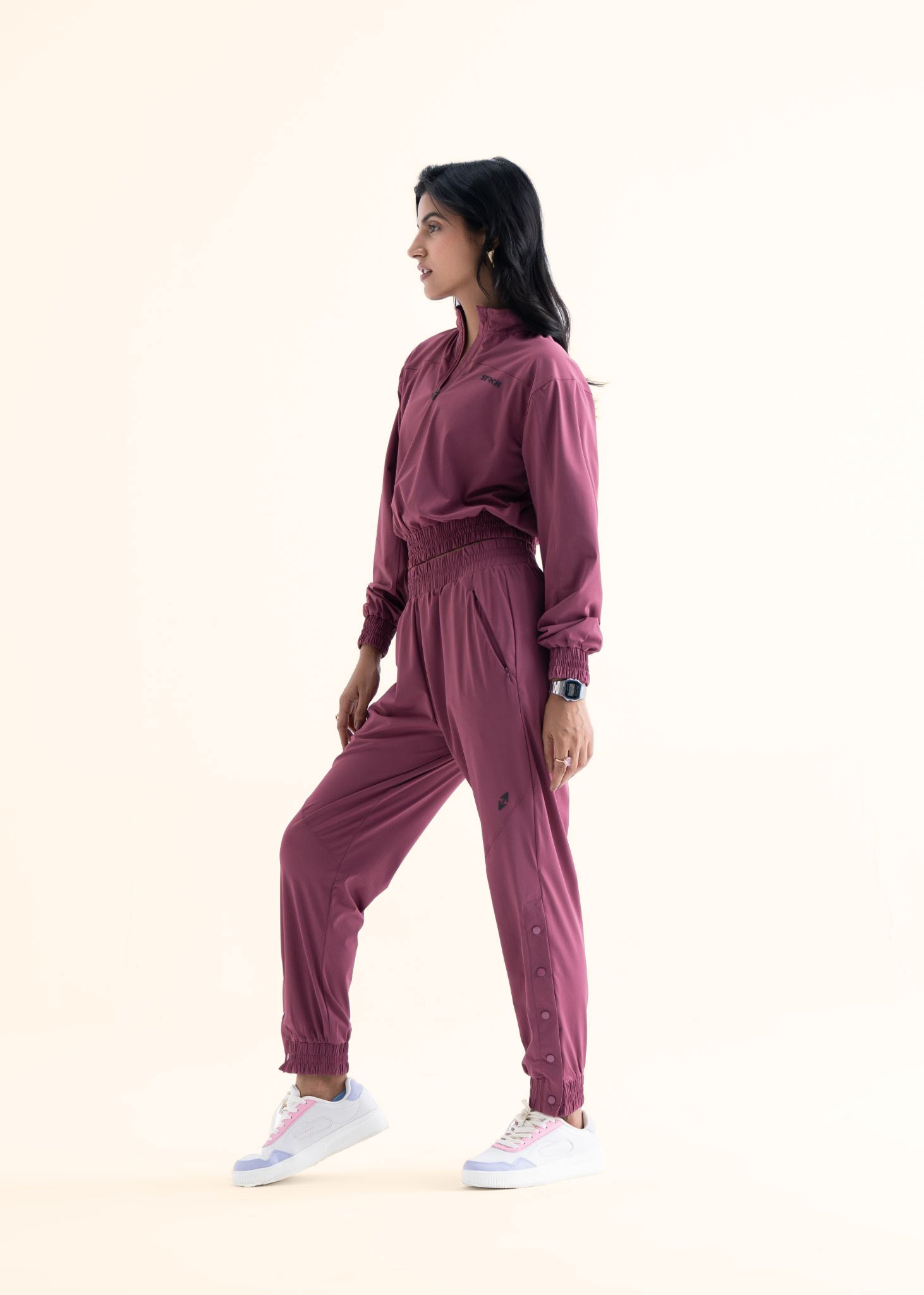Play Core Snap Botton Track Pants - Hawthorn Rose - 4