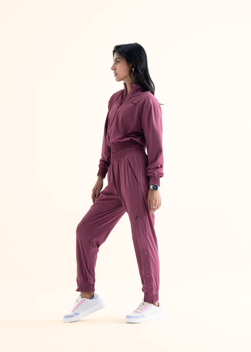 Play Core Snap Botton Track Pants - Hawthorn Rose