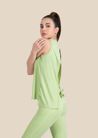 Strch Flex Tie-Back Tank - Green - 6
