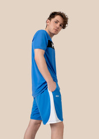 Mens Performance Zip Shorts - Blue - 4