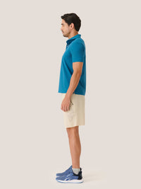 Men Cross-Court Polo 
- TealBlue