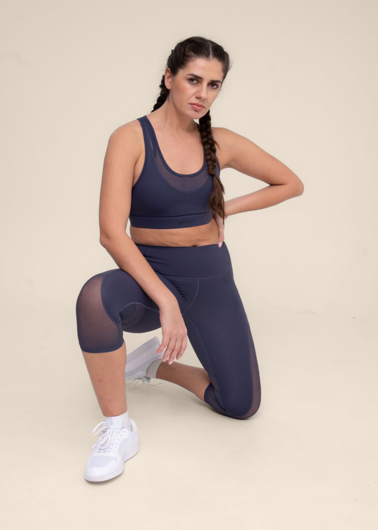 High Impact Breath-easy Sports bra - Dusty Blue