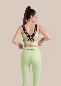 High Impact full coverage sports bra - Mint Green - 5
