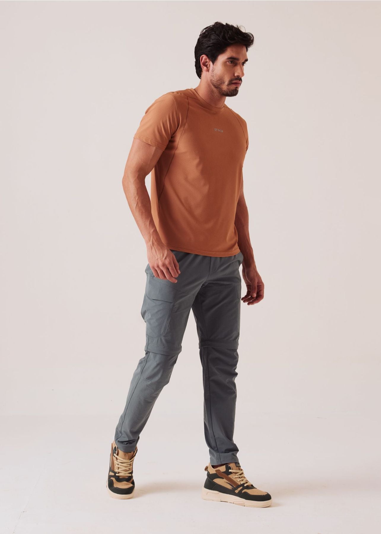 Slim Fit Performance Track Pants - Moss Green