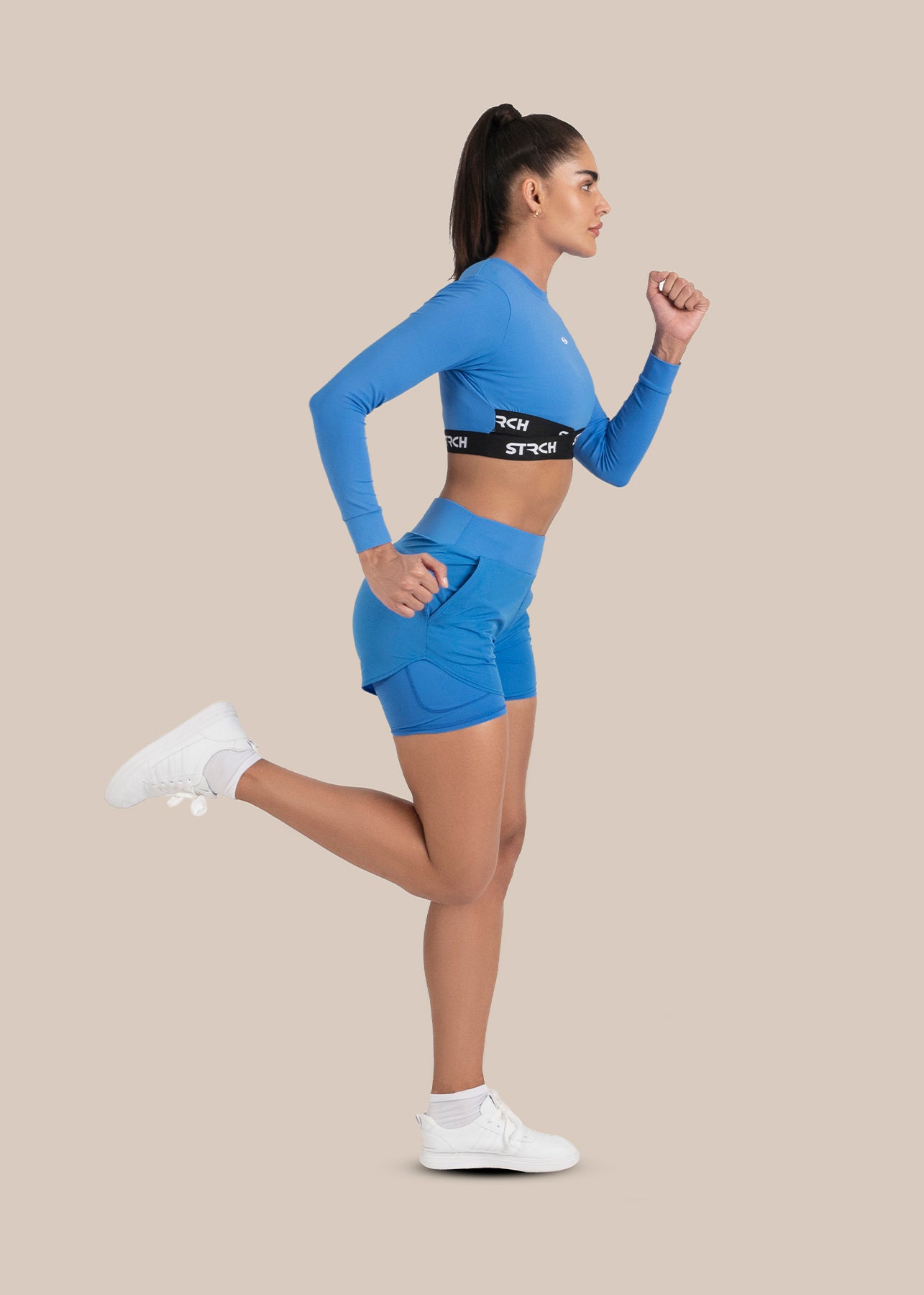 StrchFlex Compression Shorts - Azure Blue