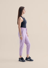 Women Zipper Pocket Pants - Lavender - 4