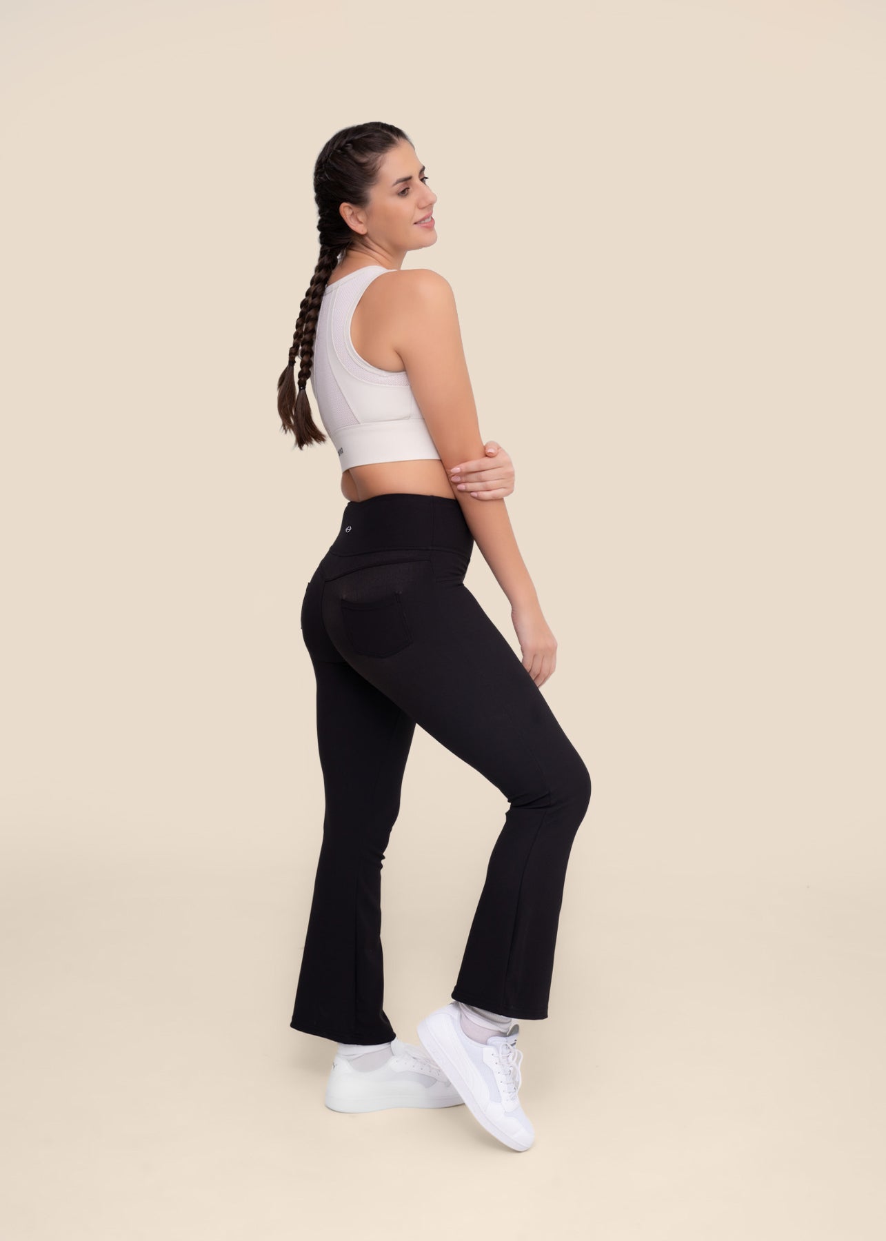 Women Workout Flare Pant - Black - 4