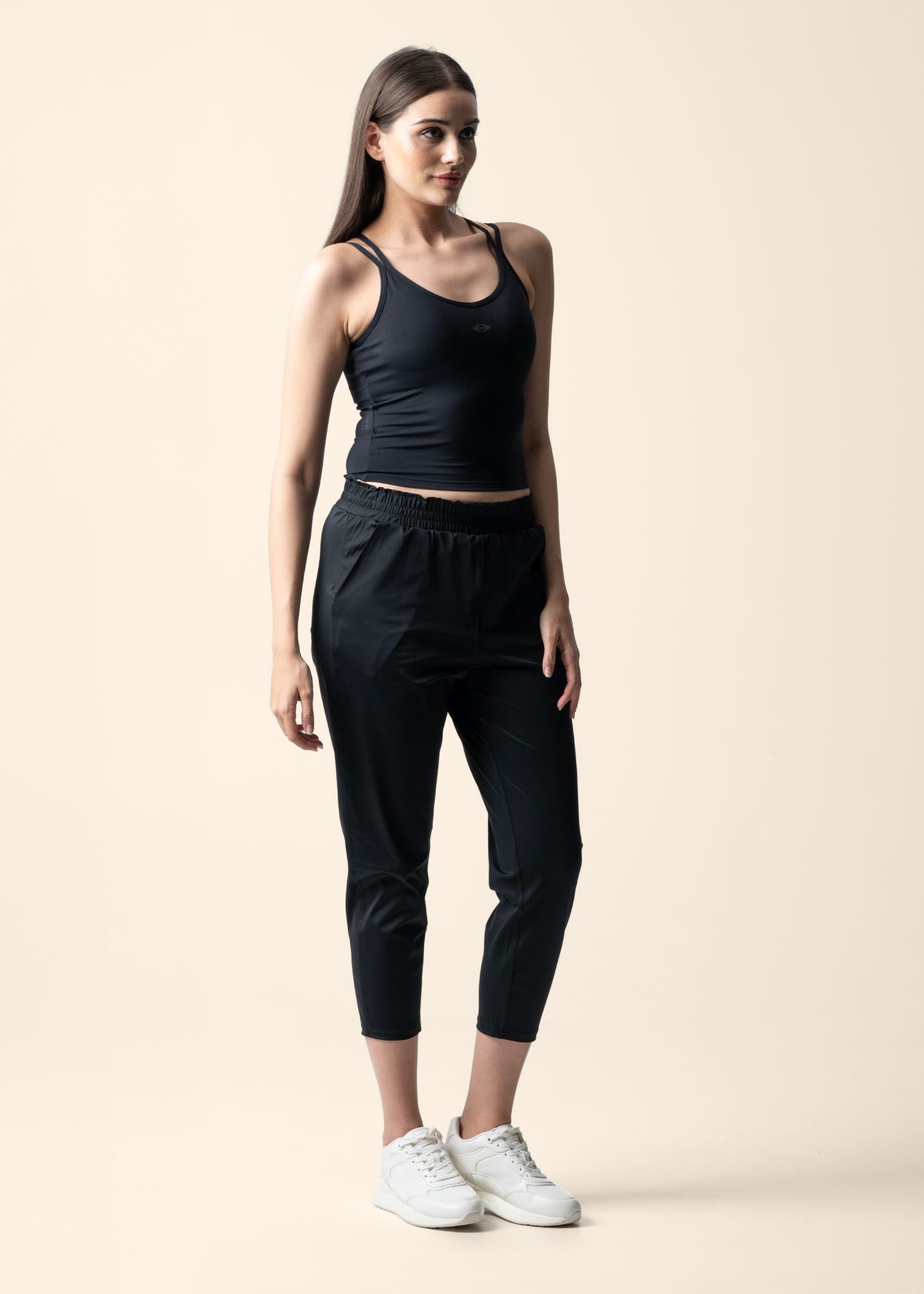 Women Criss Cross Bra Tank - Black - 4