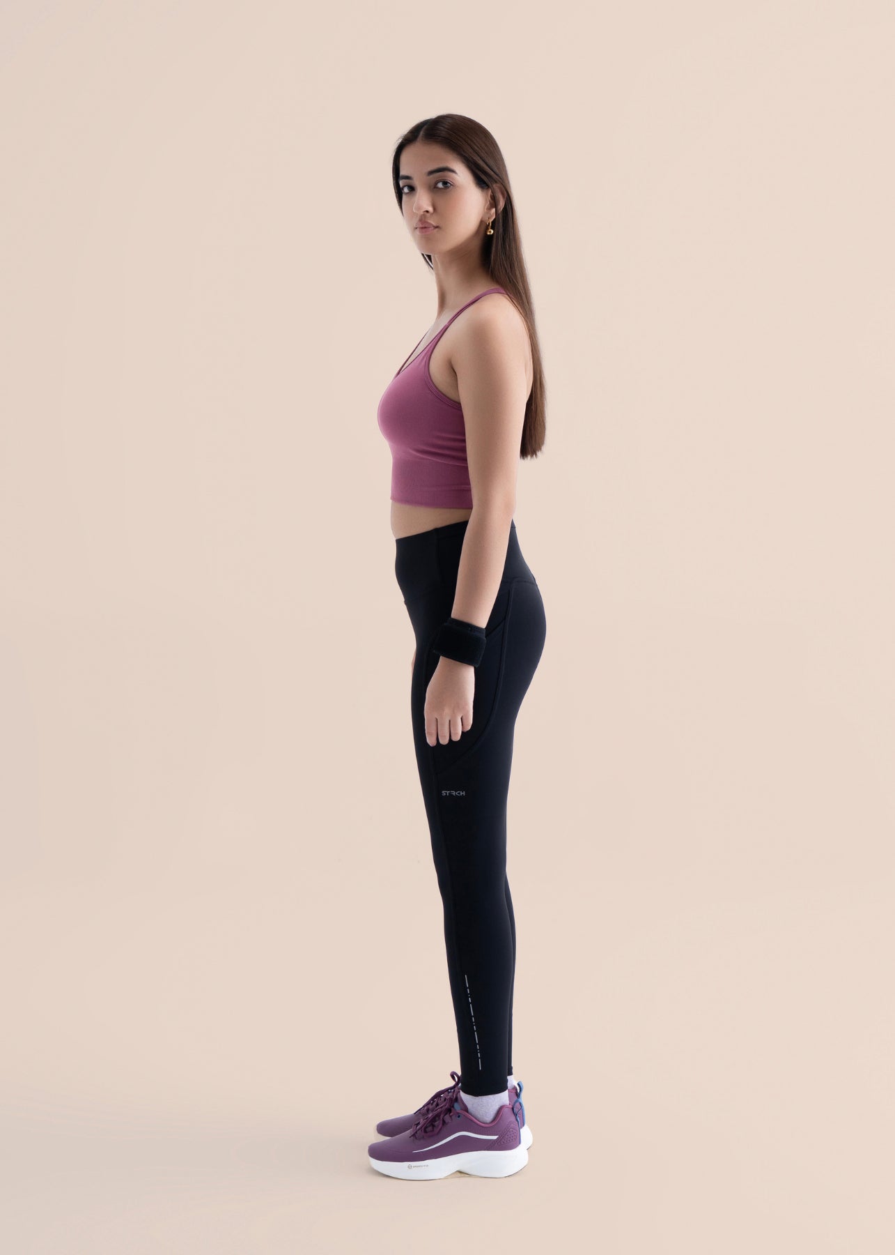 Seamless open Back Sports Bra - Hawthorn Rose - 5