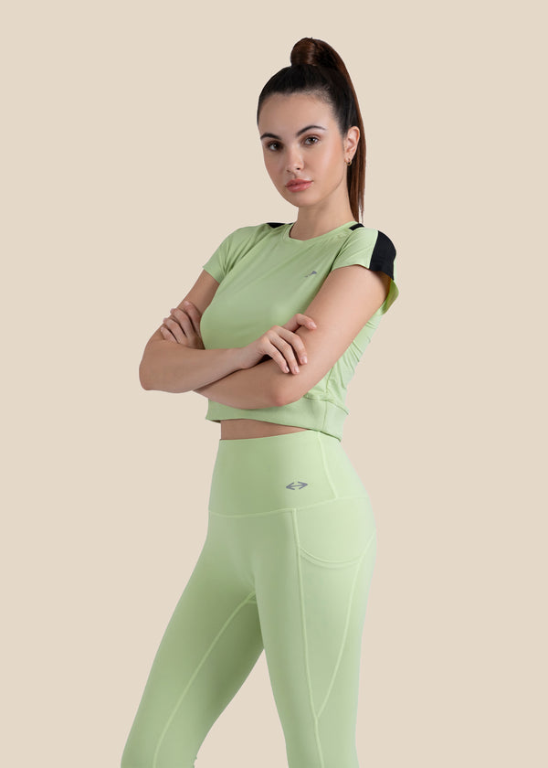 Gym core Cropped Tee - Mint Green - 4